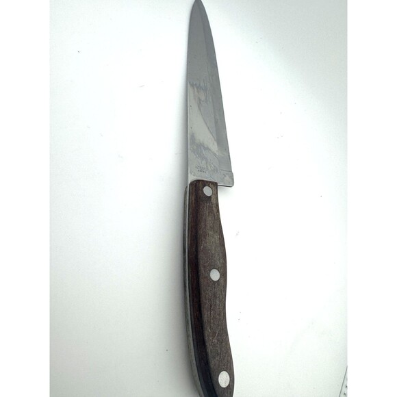 Vintage Interpur Stainless Steel Butcher Carving Knife Wood Handle 9" Japan - Picture 8 of 8